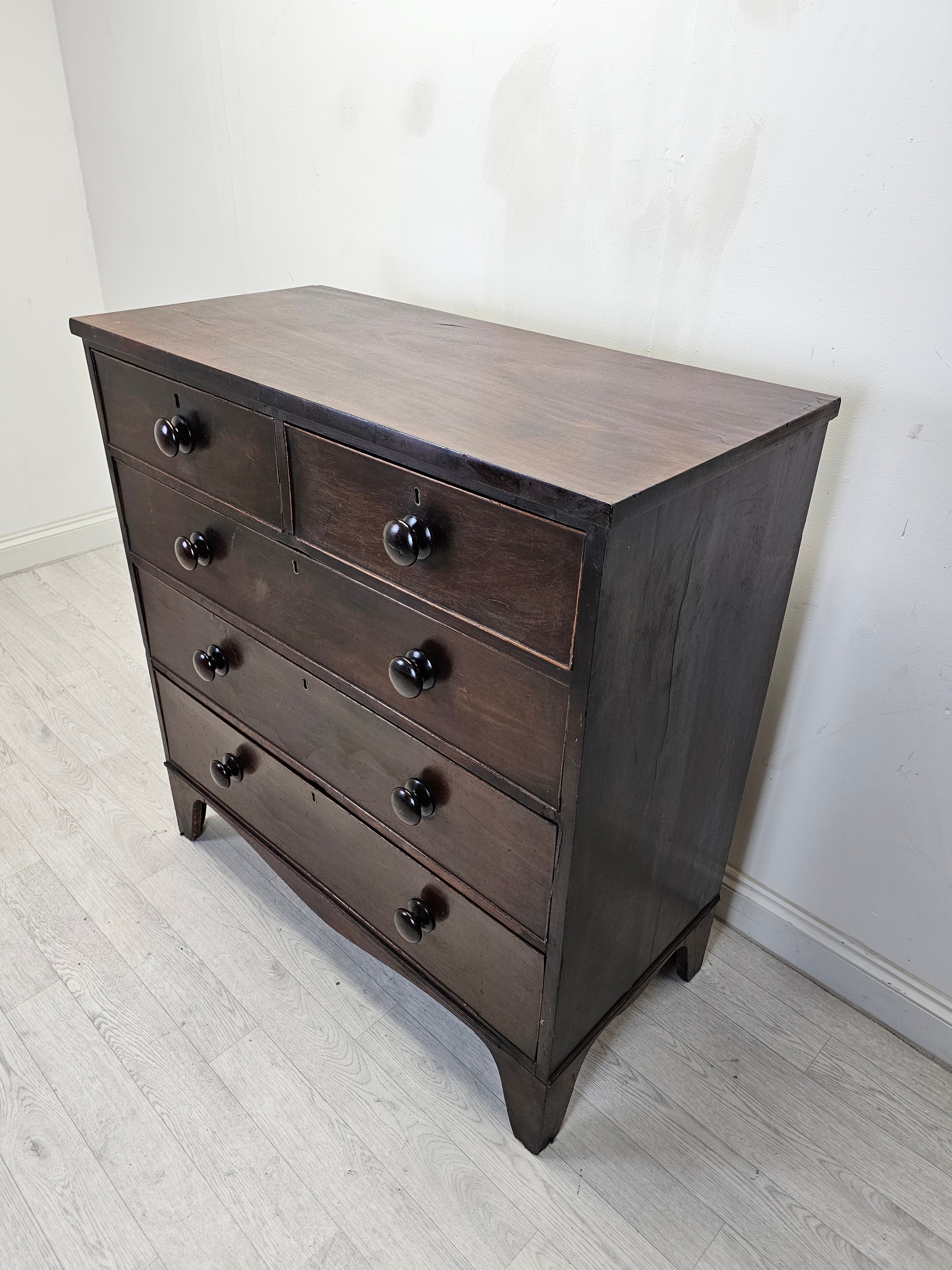 Chest of drawers, early 19th century mahogany. H.108 W.103 D.50cm. - Image 2 of 4
