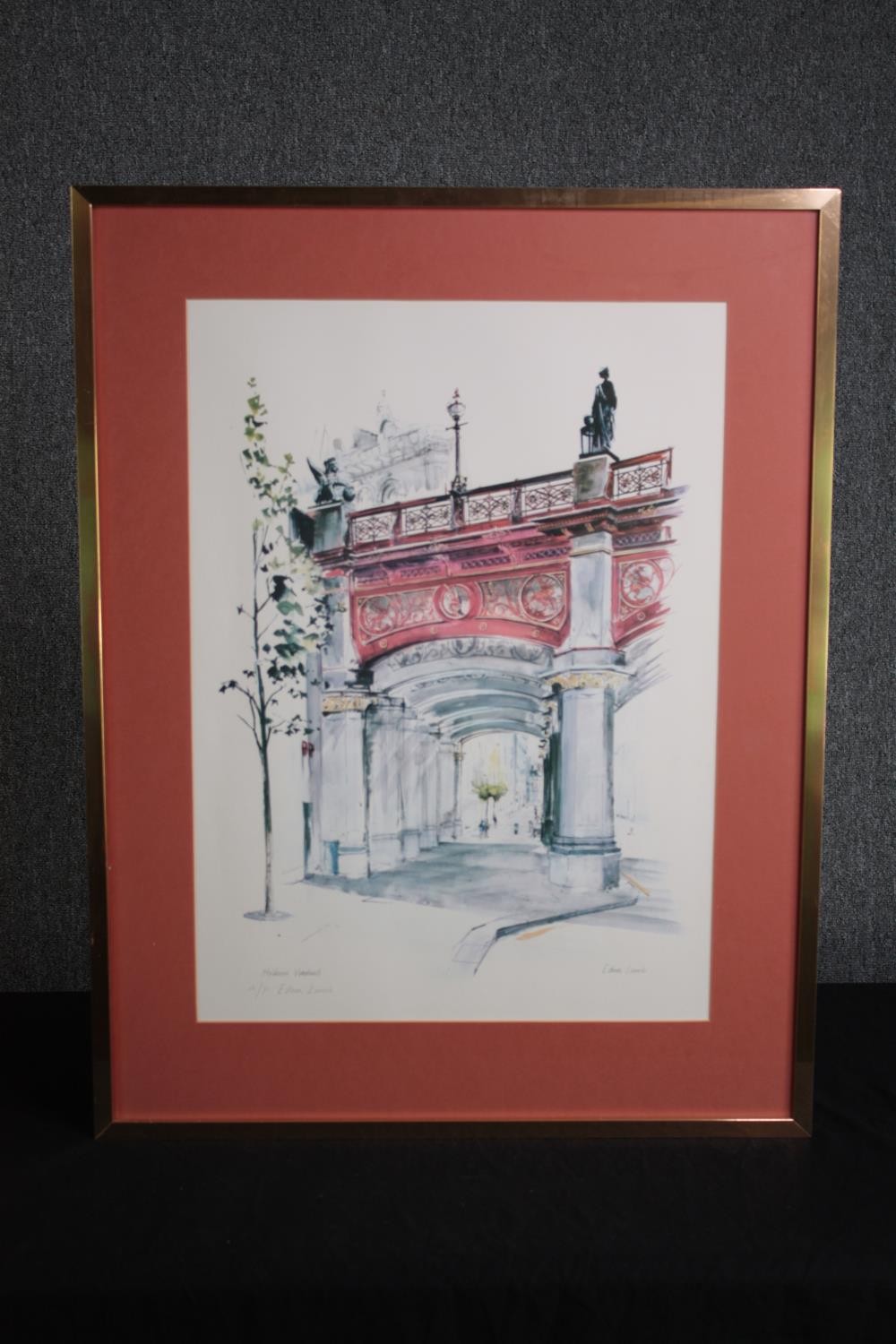 Edna Lumb (1931–1992). Holborn Viaduct. Lithograph marked 'A.P' (artist's proof). Framed and glazed. - Image 2 of 5