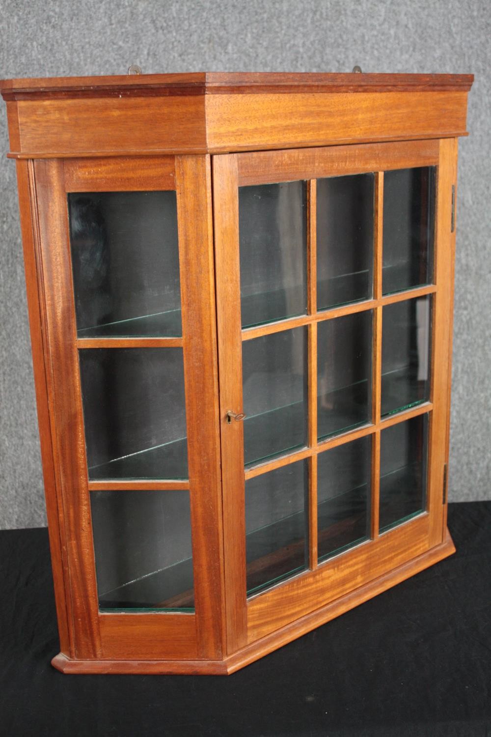 A contemporary pine wall cabinet along with a similar CD rack and corner cupboard. H.69 W.74 D.18cm. - Image 4 of 13