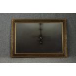 A contemporary gilt framed wall mirror. H.78 W.108cm.