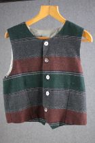 A cotton mix tartan waistcoat, (to fit chest 38'' approx).