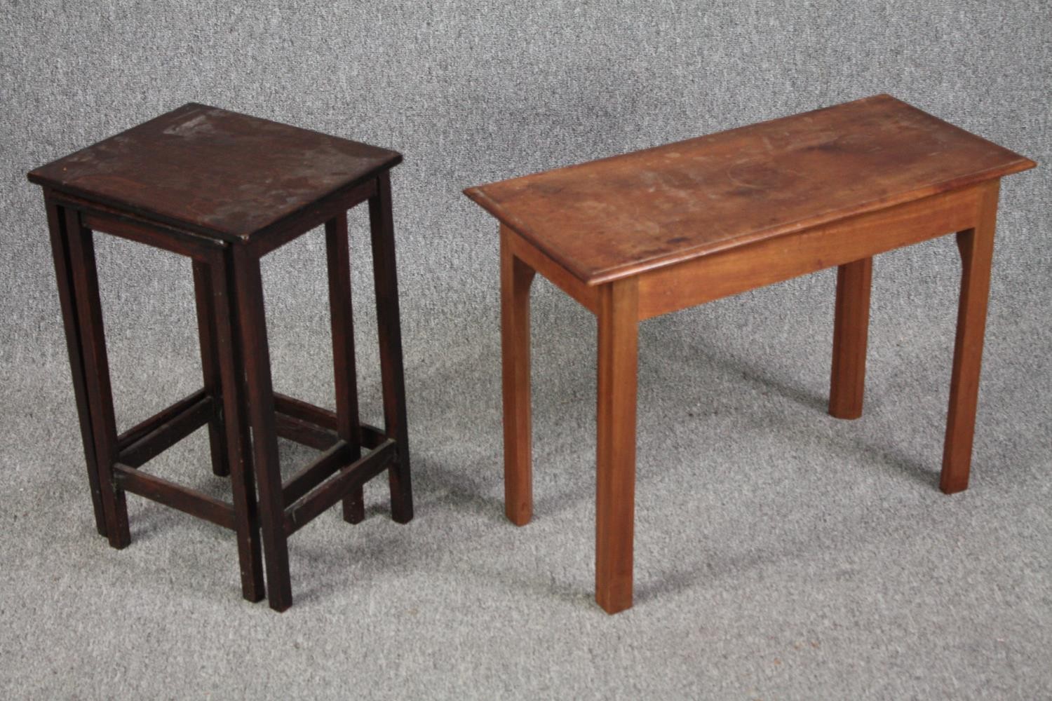 Three vintage occasional tables. H.48 W.66 D.30cm. (largest) - Image 3 of 3