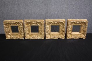 Four moulded frame mirrors. H.22 W.22cm.(each)