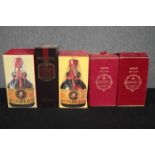 A selection of five boxed and unopened bottles of brandy including 1866 grand reserve, Torres and