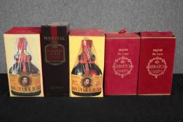 A selection of five boxed and unopened bottles of brandy including 1866 grand reserve, Torres and