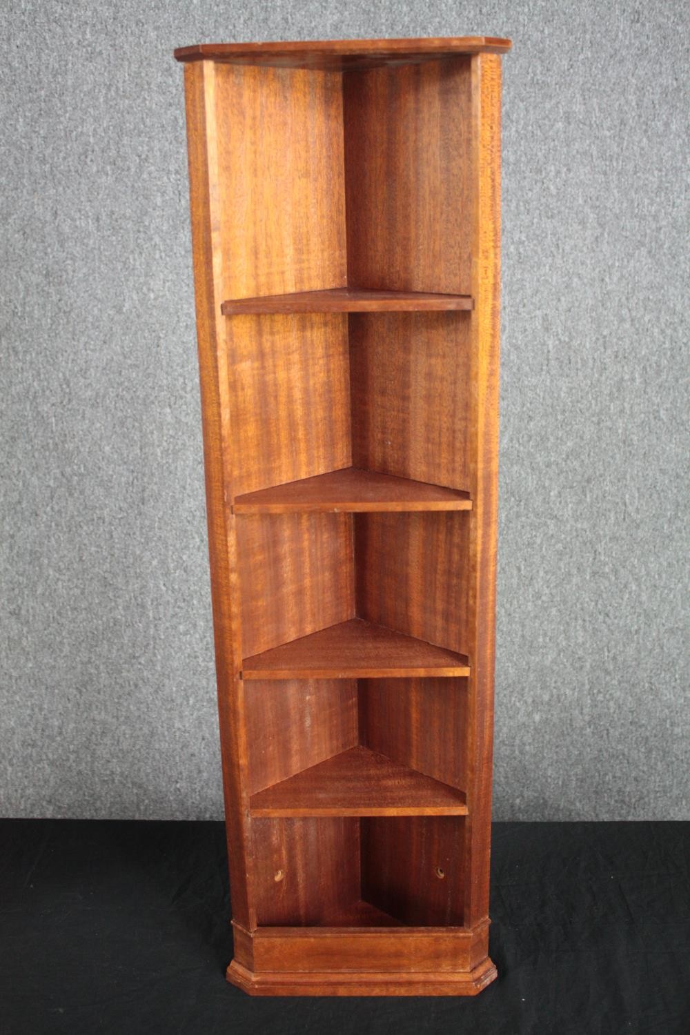 A contemporary pine wall cabinet along with a similar CD rack and corner cupboard. H.69 W.74 D.18cm. - Image 7 of 13