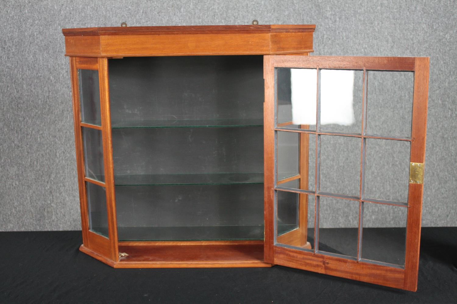 A contemporary pine wall cabinet along with a similar CD rack and corner cupboard. H.69 W.74 D.18cm. - Image 6 of 13