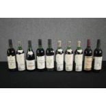 Nine bottles of Rioja and one bottle of Torres from the 70s and 80s. Includes Marqués de