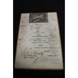 216 Squadron menu signed by the sqn members. Dated 25th May 1935. Signed by pilots and crew in