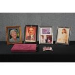 A collection of signed and dedicated photo portraits of the Jordanian Royal family. Including his