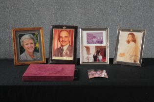 A collection of signed and dedicated photo portraits of the Jordanian Royal family. Including his