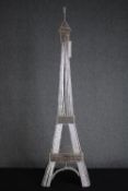 A large illuminated Eiffel Tower. Battery operated multicoloured lighting. H.154cm.