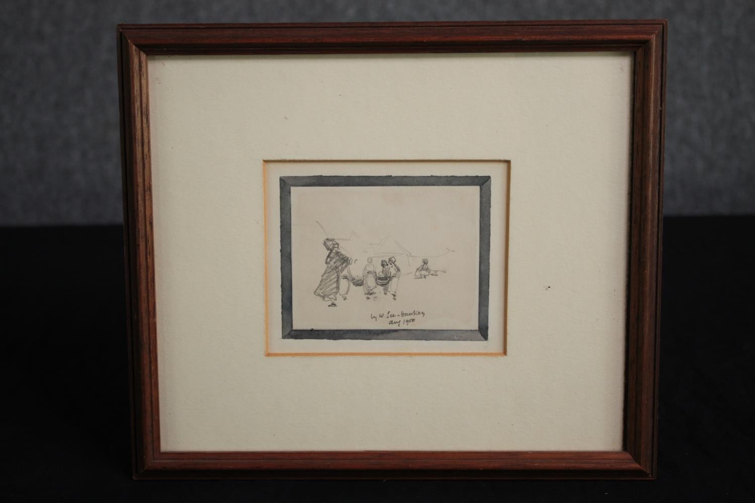 William Lee Hankey (1869–1952). Pencil sketch dated august 1900 and signed. Hankey lived in France - Image 2 of 5