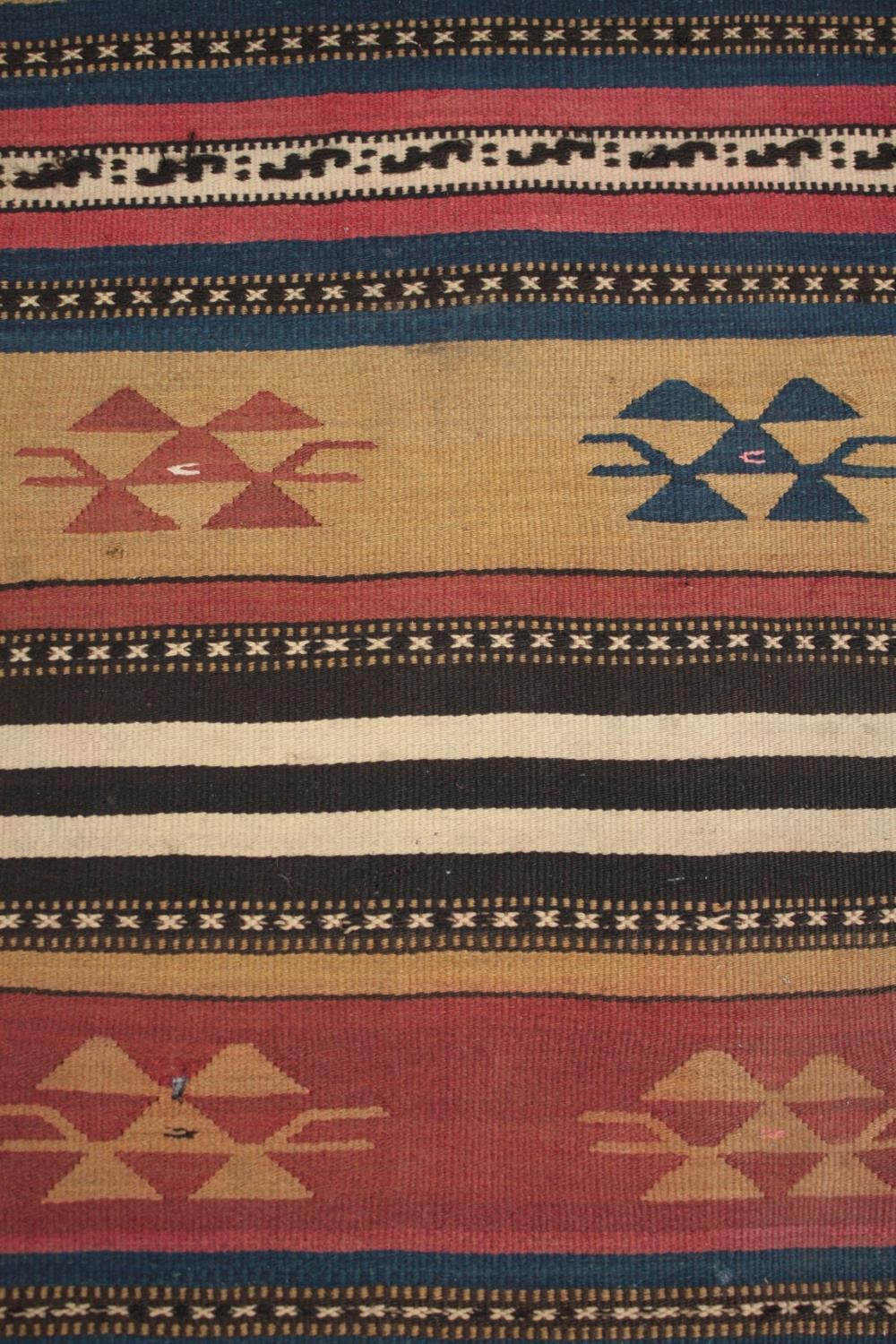 An Eastern rug along with a Kelim runner. L.137 W.60cm. (largest) - Image 5 of 8