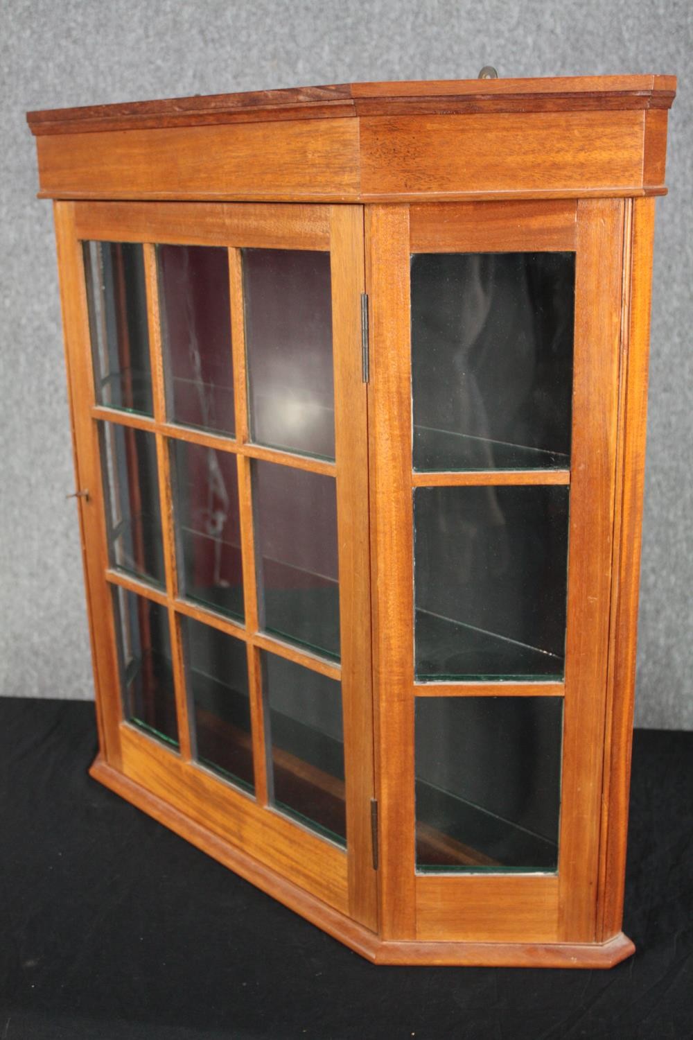 A contemporary pine wall cabinet along with a similar CD rack and corner cupboard. H.69 W.74 D.18cm. - Image 5 of 13