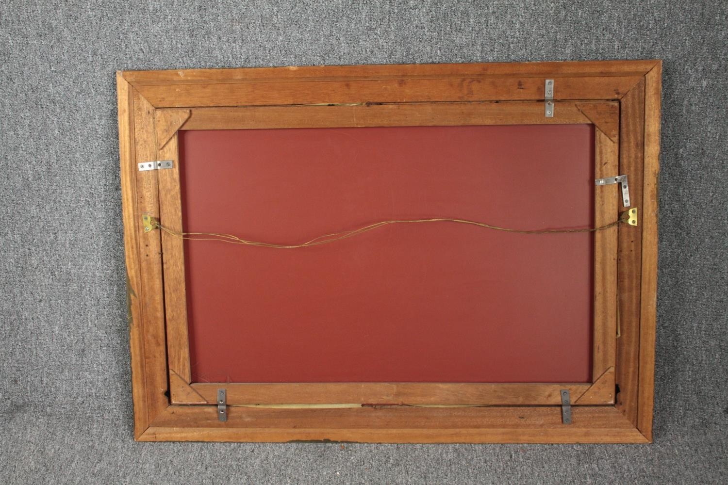 A contemporary gilt framed wall mirror. H.78 W.108cm. - Image 4 of 4