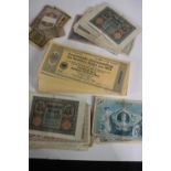 Roughly 257 Weimar Republic treasury notes issued 1923. The hyperinflation notes. Includes a