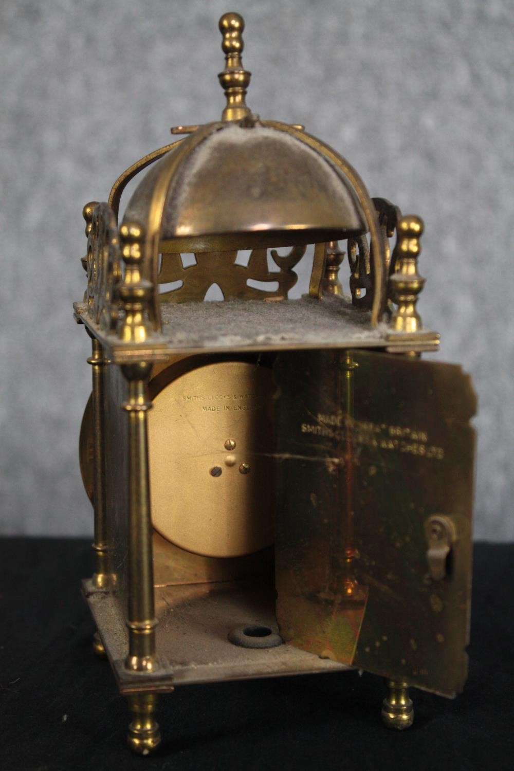 Mixed collection. A 19th century brass inlaid rosewood sewing box, brass clock and copper - Image 8 of 14