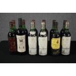 Twelve bottles of Rioja wine mostly dating from the 80s. Including Marques de Caceres and other