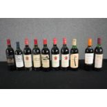 A mixed collection of French and Chilean red wine. Eight bottles including Pomerol and others