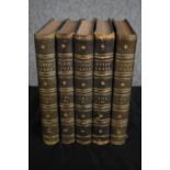 Bindings. The Works of Robert Burns edited by Charles Annandale. A five volume set. With decorated