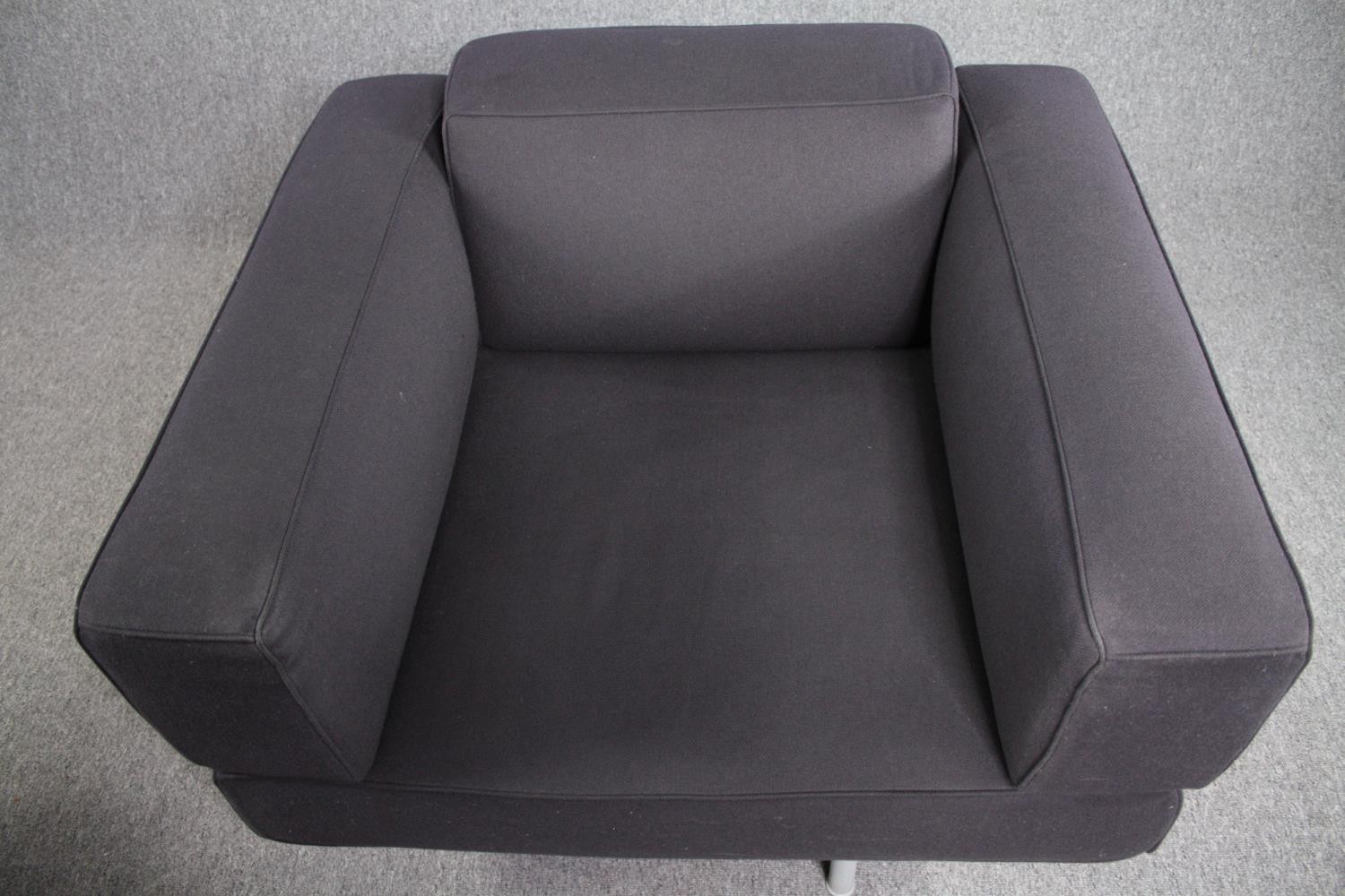 A pair of Reef swivel armchairs by Piero Lissoni for Cassina. H.70 W.100 D.86cm. (each) - Image 7 of 8