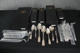 A collection of silver plated Butler 'Heirloom' cutlery made in Sheffield. Unused and still