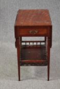 Drop leaf table, Pembroke type, 19th century mahogany. H.67 W.87 D.58cm. (extended)