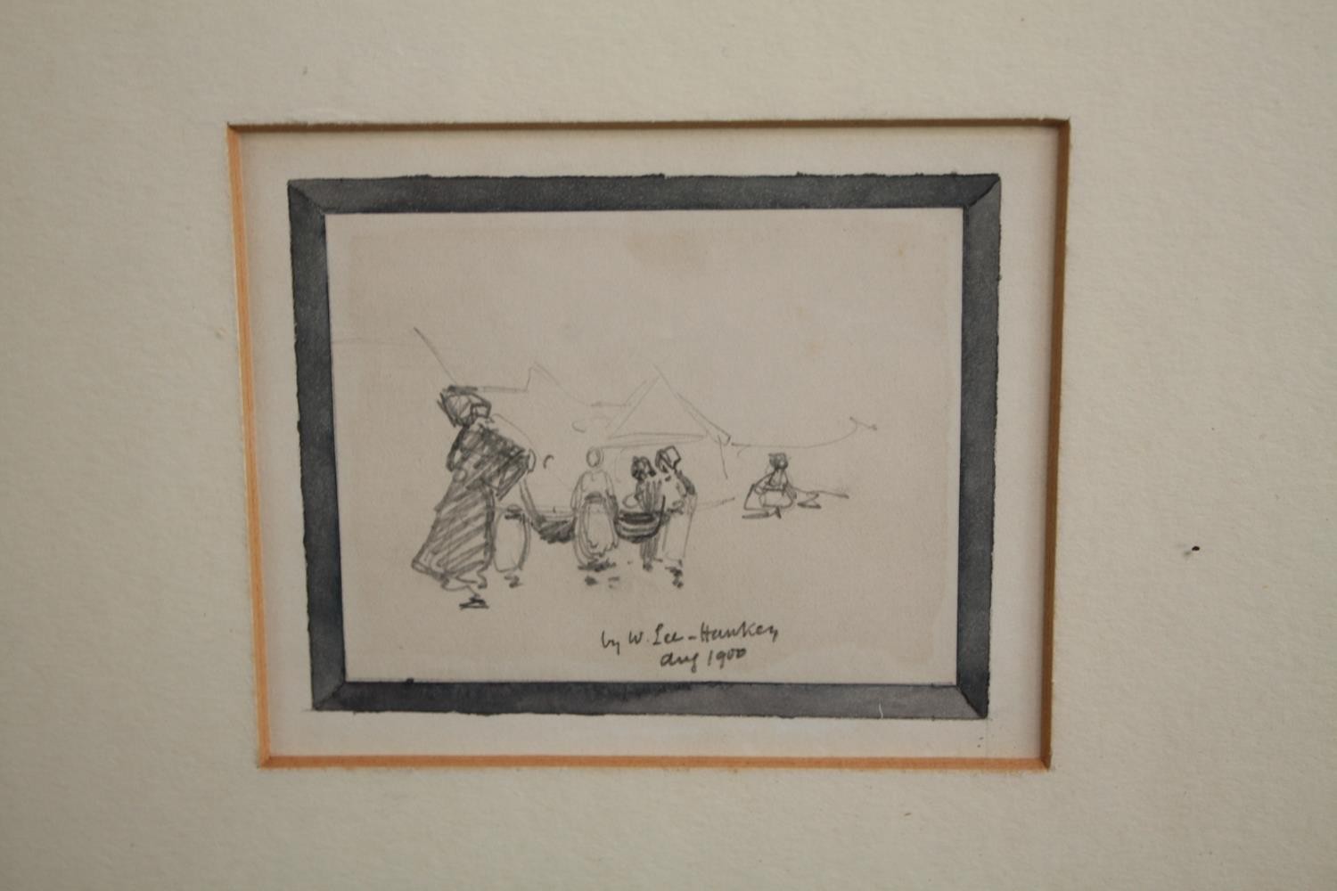 William Lee Hankey (1869–1952). Pencil sketch dated august 1900 and signed. Hankey lived in France - Image 3 of 5
