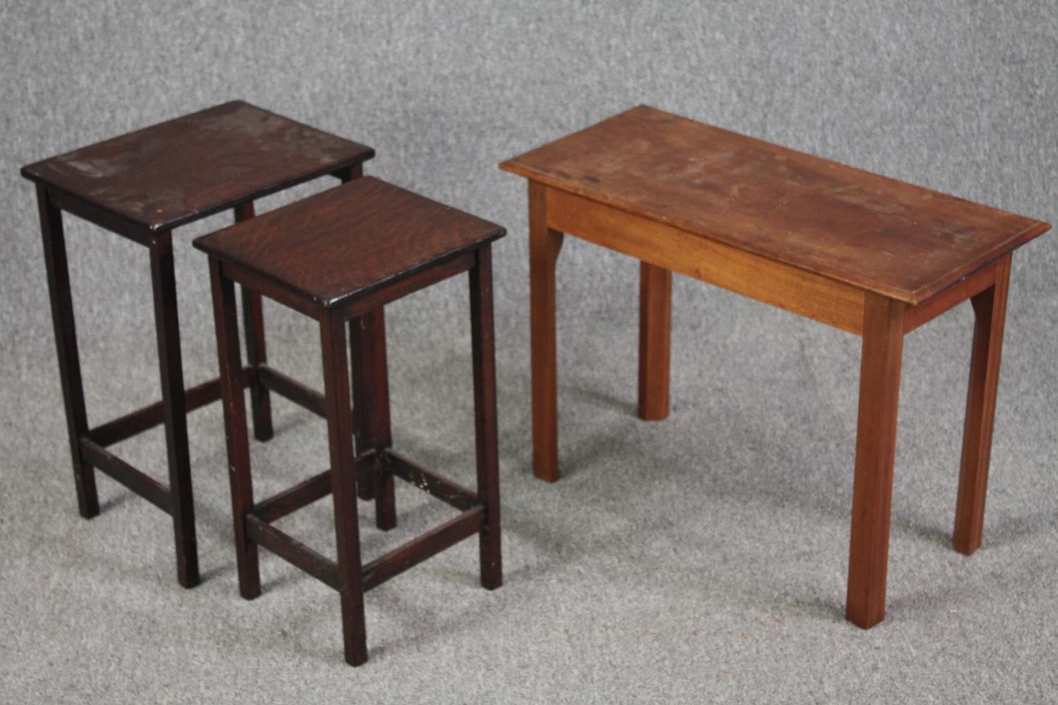 Three vintage occasional tables. H.48 W.66 D.30cm. (largest) - Image 2 of 3