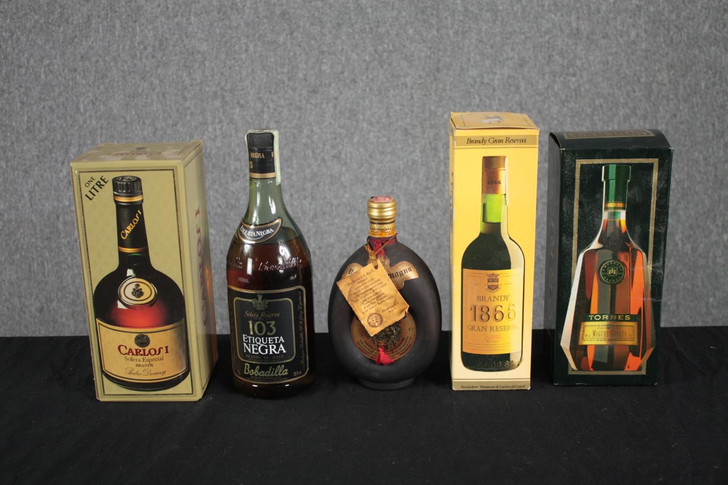 A selection of five boxed and unopened bottles of brandy including 1866 grand reserve, Torres and - Image 3 of 6