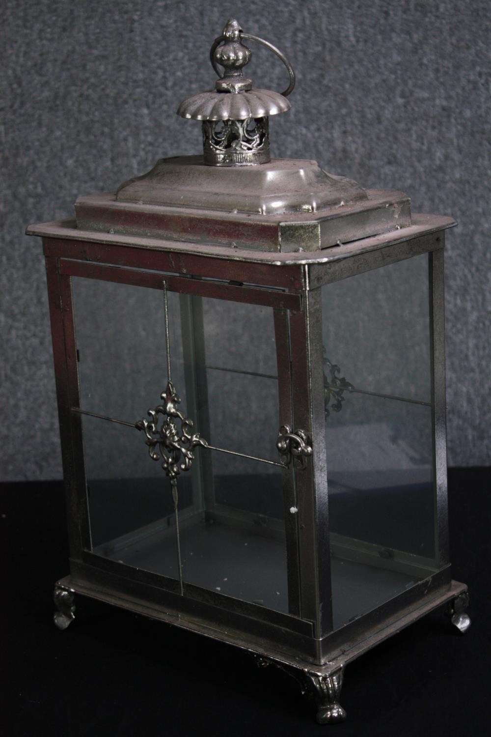 A large outside candle lantern. H.50cm. - Image 2 of 4