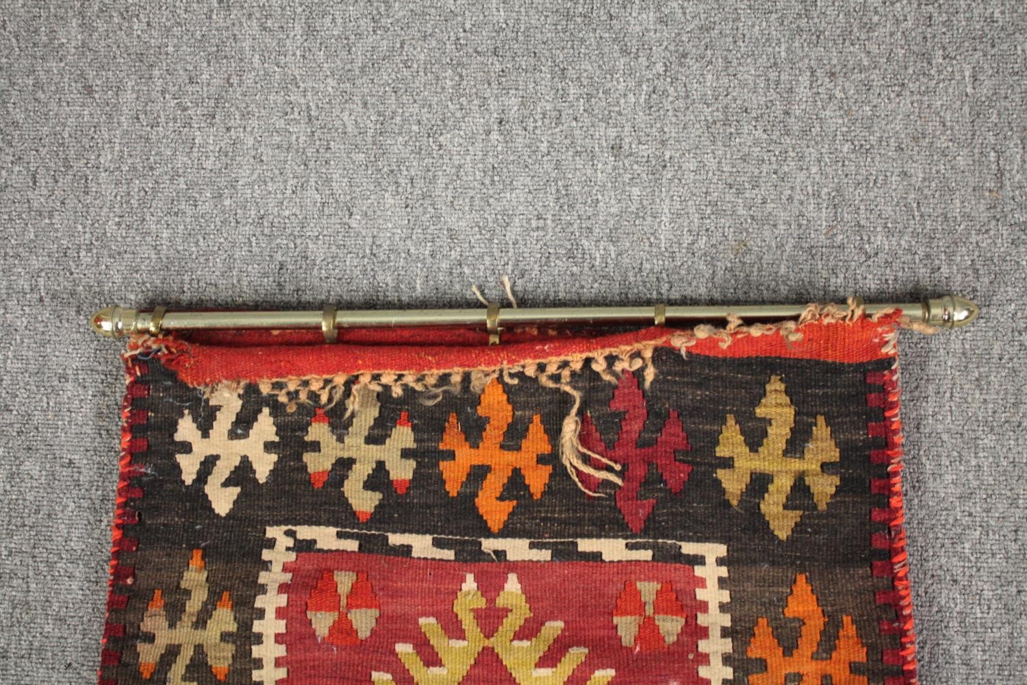 An Eastern rug along with a Kelim runner. L.137 W.60cm. (largest) - Image 6 of 8