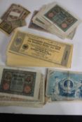 Roughly 257 Weimar Republic treasury notes issued 1923. The hyperinflation notes. Includes a