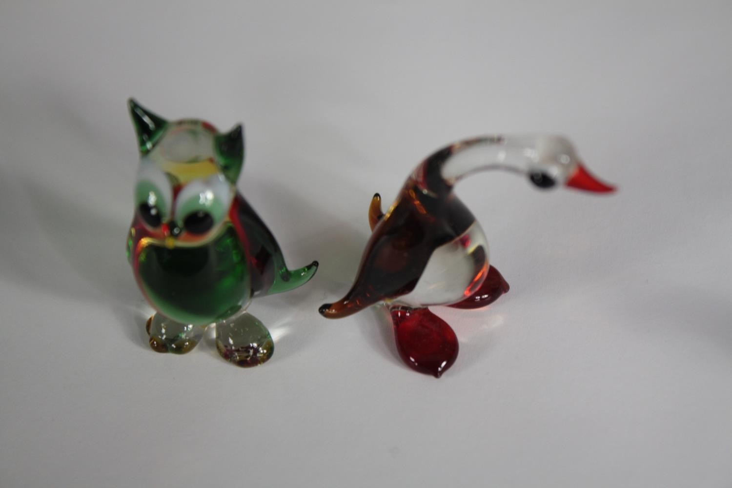 A selection of five glass animals. H.10cm. (tin) - Image 4 of 6