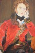 Oil on board. A portrait of the 1st Lord Dover. Naive in style. H.90 W.66cm.