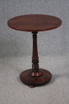 A mid 19th century mahogany lamp table. H.73 Dia.60cm.