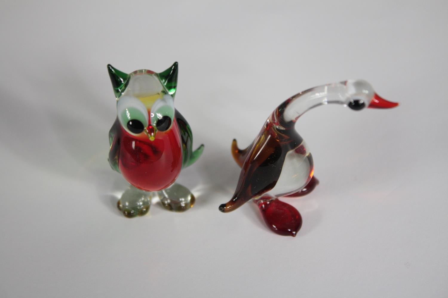 A selection of five glass animals. H.10cm. (tin) - Image 5 of 6