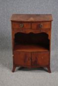 A Georgian style cabinet and a mahogany occasional table. H.76 W.54 D.33cm.
