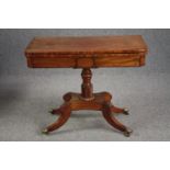 Card table, Regency mahogany with foldover action. H.71 W.91 D.92cm. (ext)
