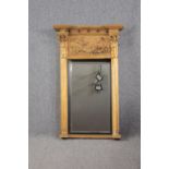 Pier mirror, Regency giltwood and Classical gesso decorated frieze. H.91 W.58cm.