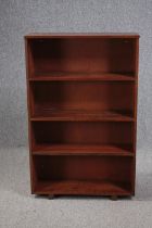 A vintage open bookcase. H.119 W.77 D.24cm.