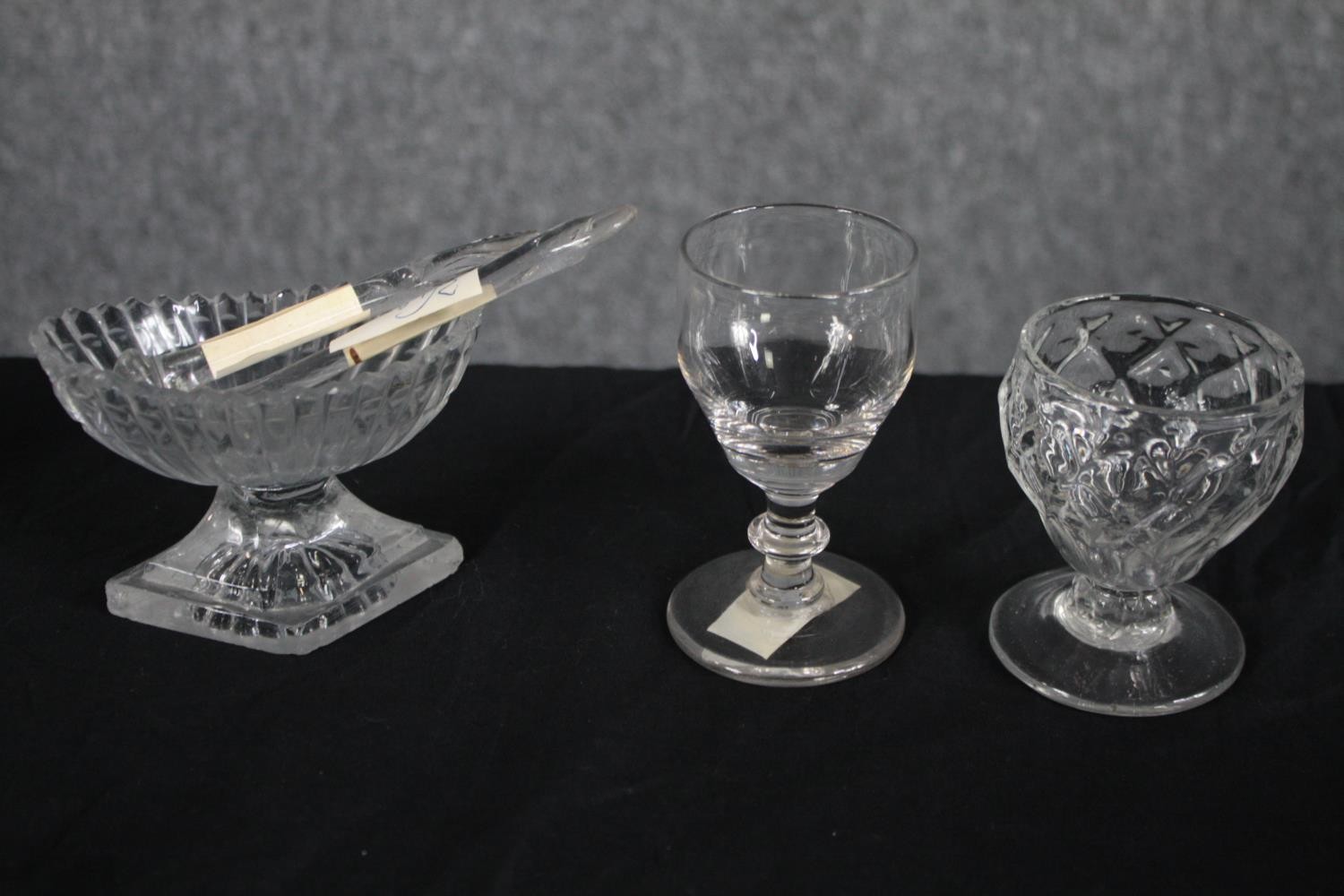 A assortment of 19th century glassware including decanters with their stoppers, glasses, rummers and - Image 6 of 6