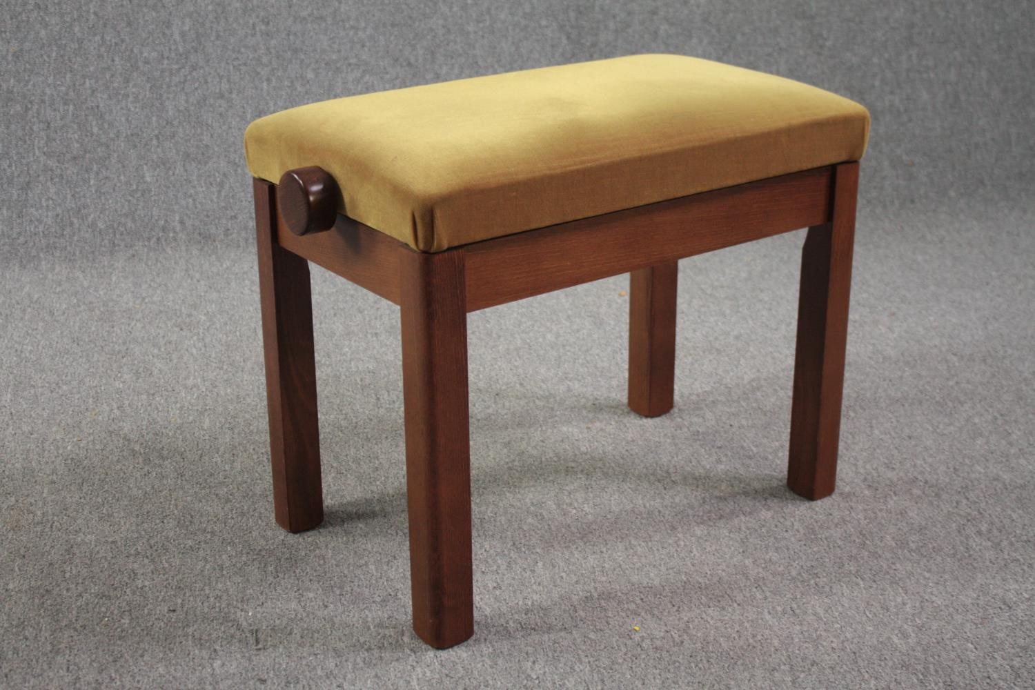 Piano stool, contemporary with adjustable seat. H.50 W.66 D.35cm. - Image 3 of 6