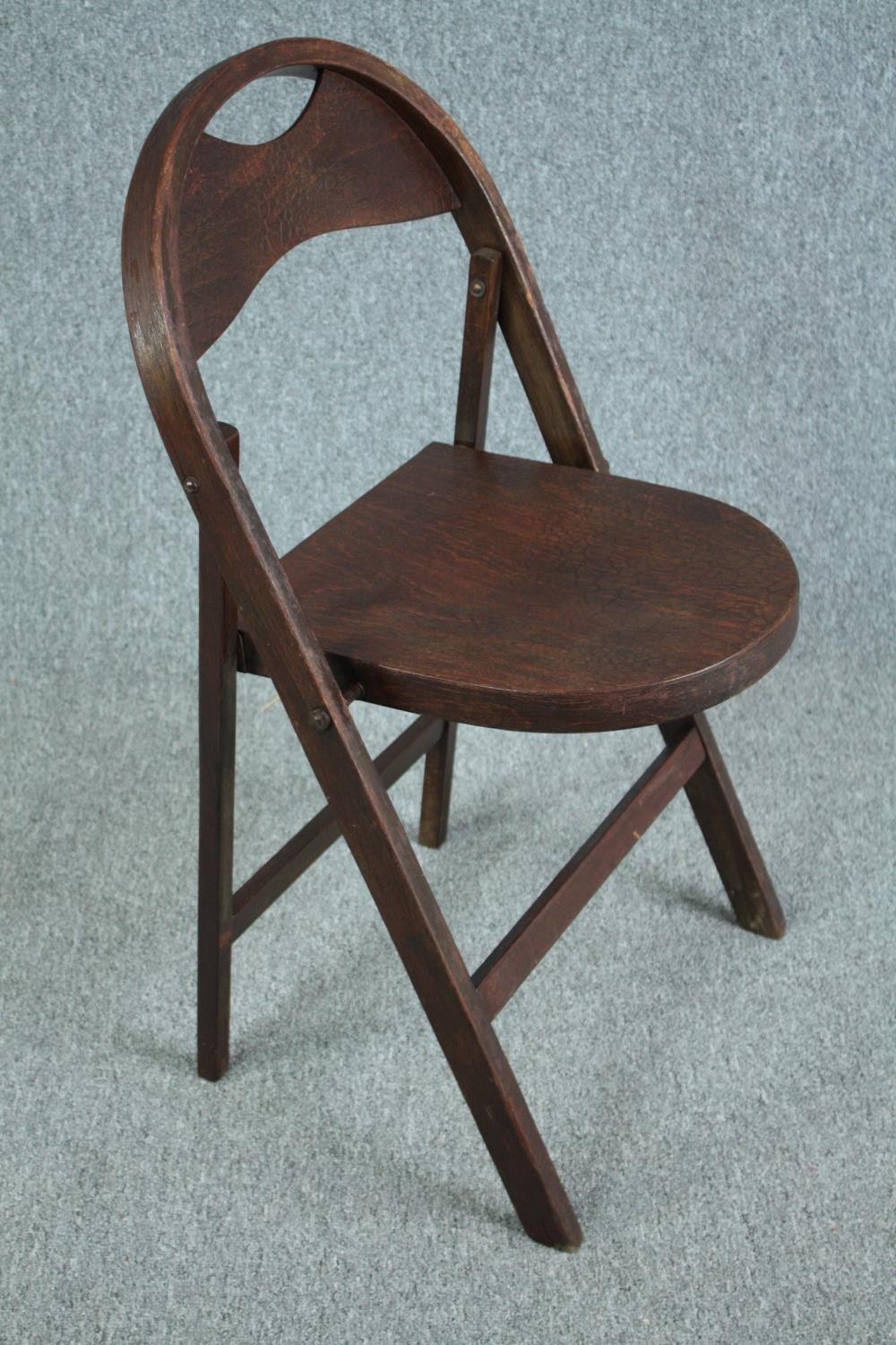 A set of six folding chairs from the Festival of Britain (1951), each stamped to the underside. - Image 4 of 6