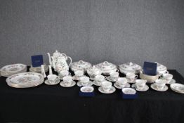 A Pembroke Aynsley kingfisher dining service for thirteen people. A reproduction of Aynsley's