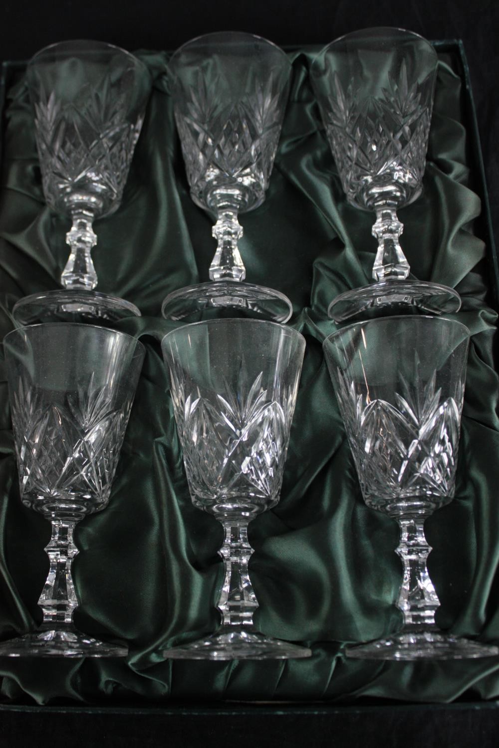 Royal County, six hand cut crystal lead glasses. Boxed. H.37 W.28cm. (box) - Image 2 of 4