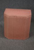 A Pink Lloyd Loom basket, 'Lusty'. H.50 W.35cm