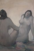 Raffaele Barsciglie (Italian. 1913-1994). Oil painting 0n canvas. Nudes. Signed lower right.