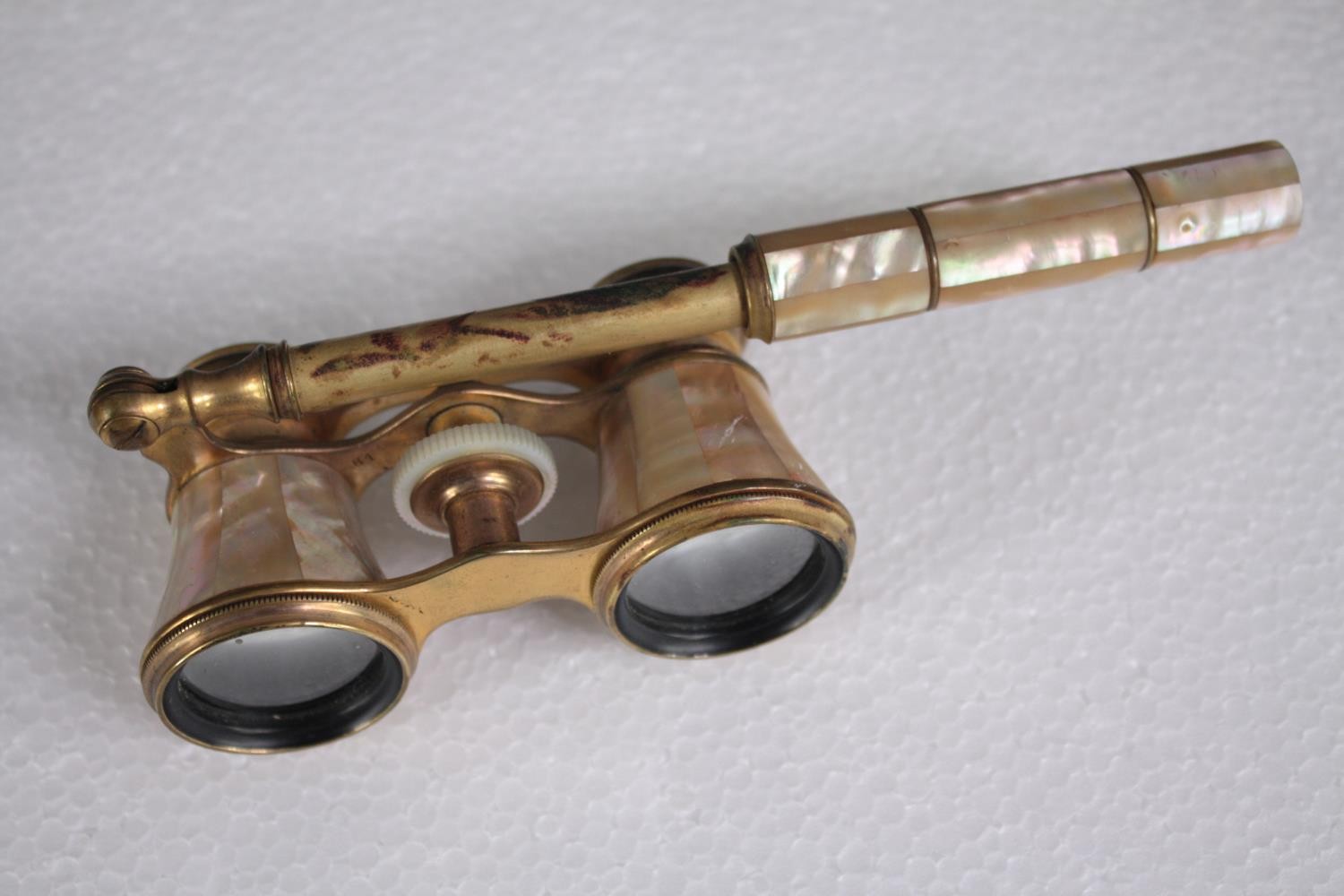 A Werra Camera, monocular and opera glasses. A cased collection. H.14 W.10cm. (largest) - Image 2 of 5